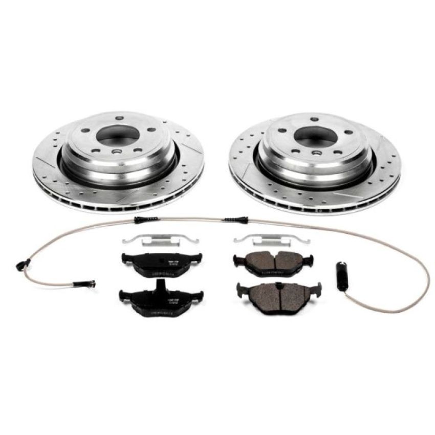 PowerStop K3126 Z23 Daily Driver Carbon-Fiber Ceramic Brake Pad and Drilled & Slotted Rotor Kit