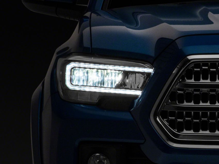 Raxiom TT8291 16-23 Toyota Tacoma w/ Factory Halogen DRL LED Headlights- Blk Housing (Clear Lens)