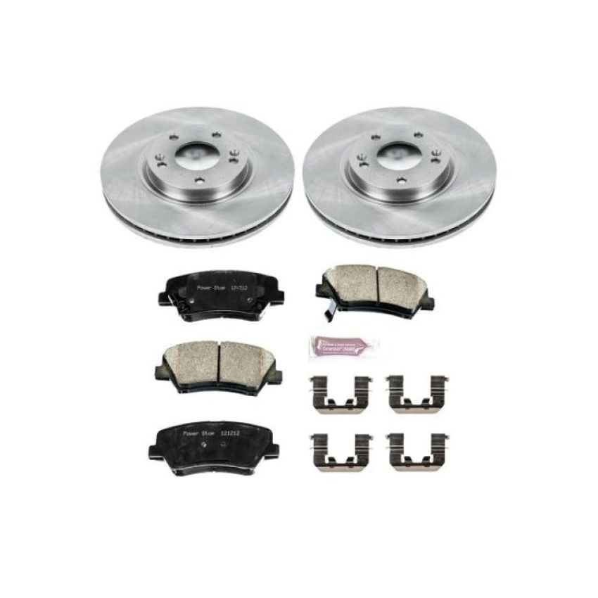 PowerStop KOE6306 OE Stock Replacement Low-Dust Ceramic Brake Pad and Rotor Kit
