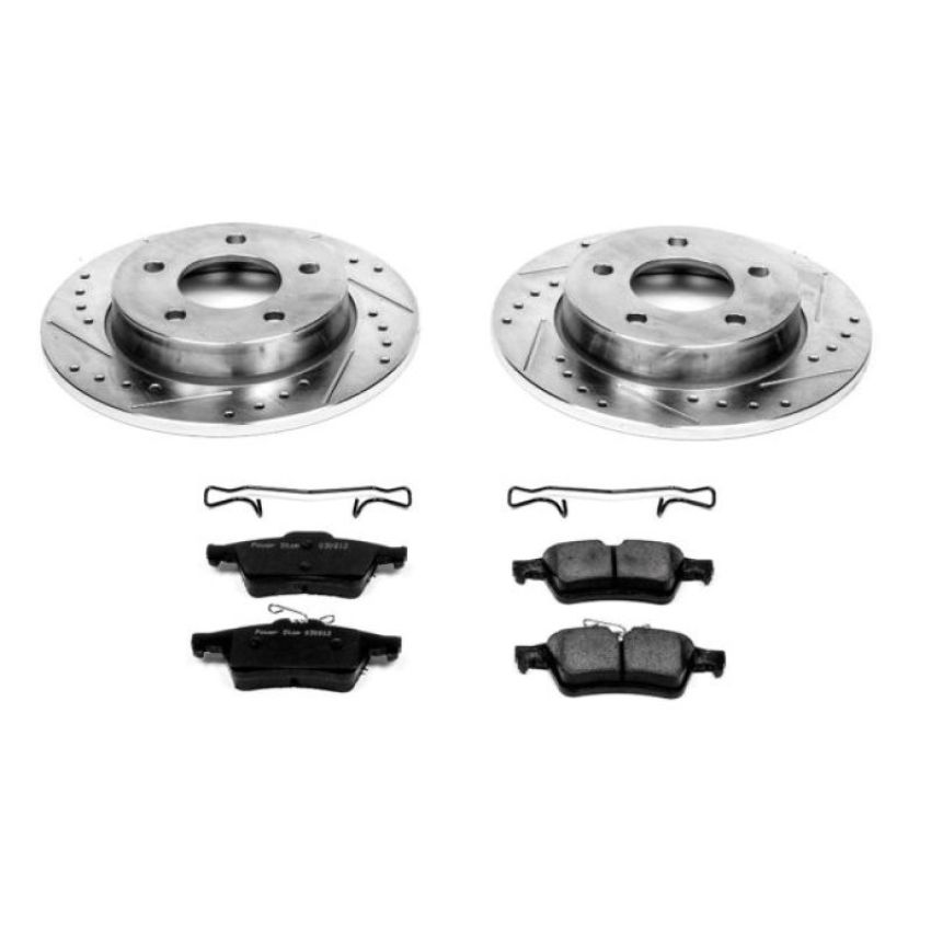 PowerStop K123 Z23 Daily Driver Carbon-Fiber Ceramic Brake Pad and Drilled & Slotted Rotor Kit