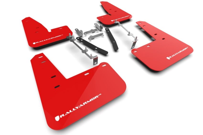 Rally Armor MF89-UR-RD-WH Red Mud Flap/White Logo