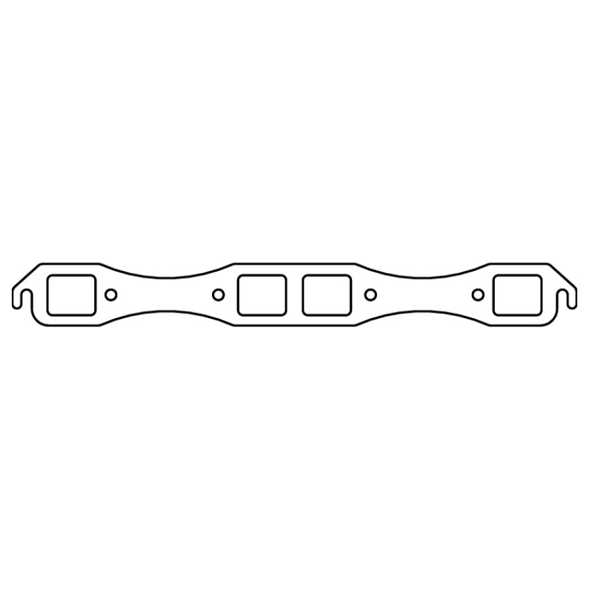 Cometic Gasket C15307C Cometic Chrysler Big Block B/RB V8 .043in Copper Exhaust Manifold Gasket Set-1.780in x 1.480in Port