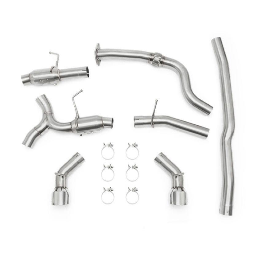 Mishimoto MMEXH-CAM4-16DTPP 2016+ Chevrolet Camaro 2.0T Dual Polished Tip Cat-Back Exhaust