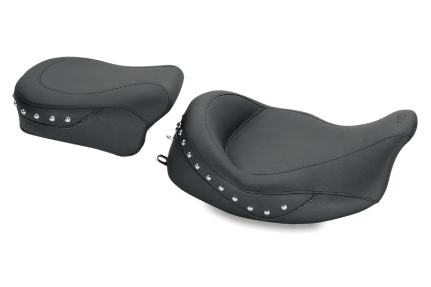 Mustang Motorcycle 76068 Mustang 08-21 Harley Electra Glide Std,Rd Glide,Rd King,Str Glide Touring Solo Seat w/Studs - Black