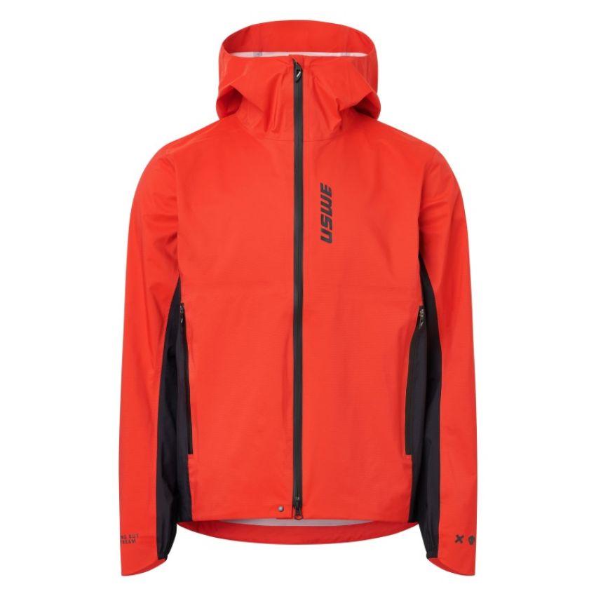 USWE 80210001400105 Waterproof  MTB Jacket Flame Red - Medium