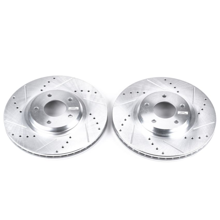 PowerStop JBR1100XPR PowerStop Evolution Performance Drilled, Slotted & Plated Brake Rotor Pair