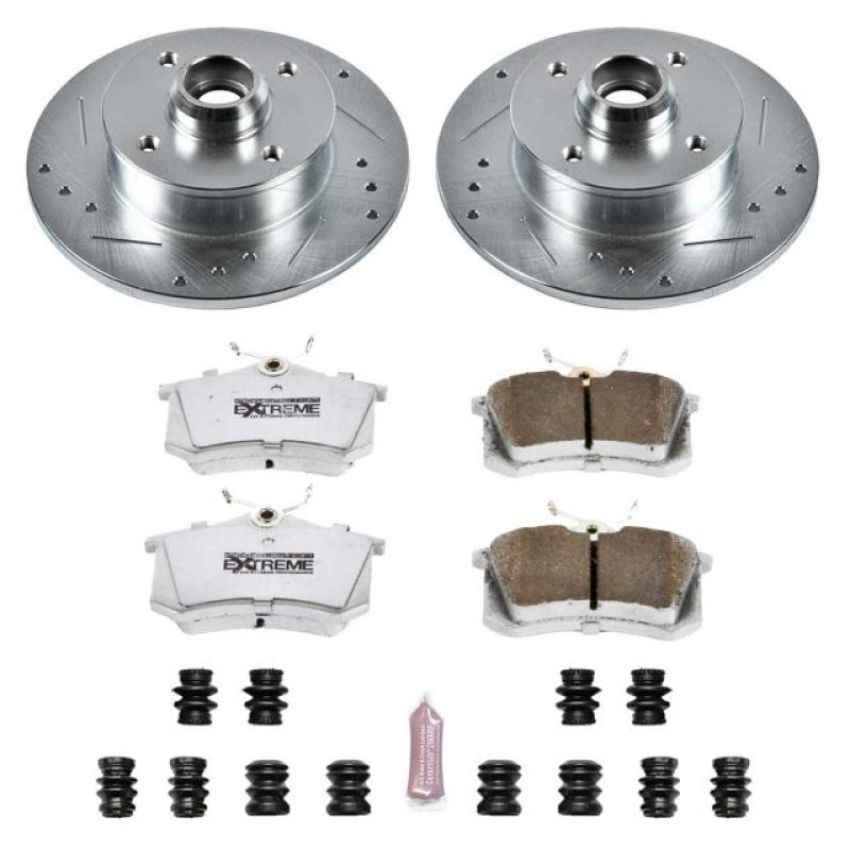 PowerStop K369-26 Z26 Street Performance Ceramic Brake Pad and Drilled & Slotted Rotor Kit