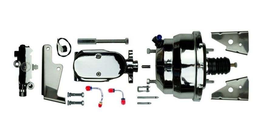 RIGHT STUFF DETAILING RSDJ81315171 Chrome 8in Dual Booster and Master Cylinder