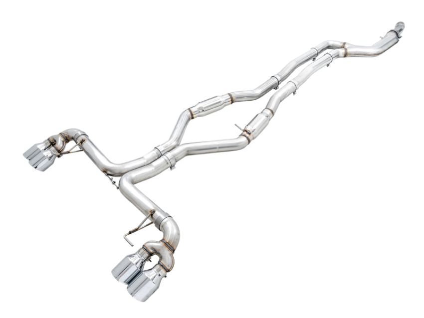 AWE Tuning 3020-42078 2019+ BMW M340i (G20) Track Edition Exhaust - Quad Chrome Silver Tips