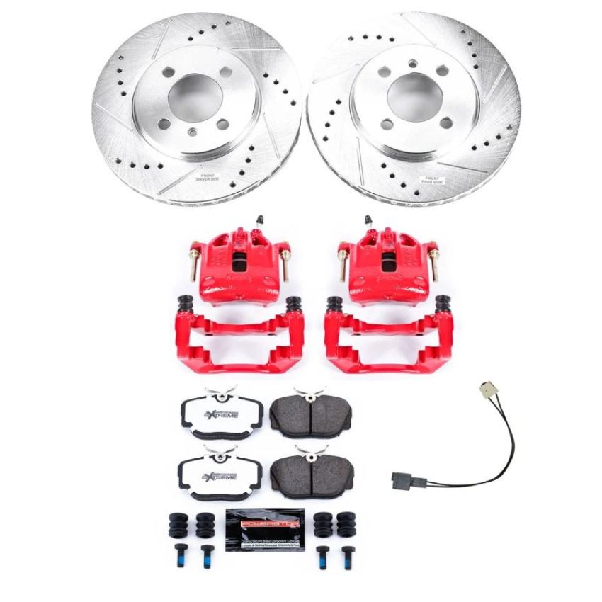 PowerStop KC3008-36 Z36 Truck and SUV Ceramic Brake Pad, Drilled & Slotted Rotor, and Caliper Kit