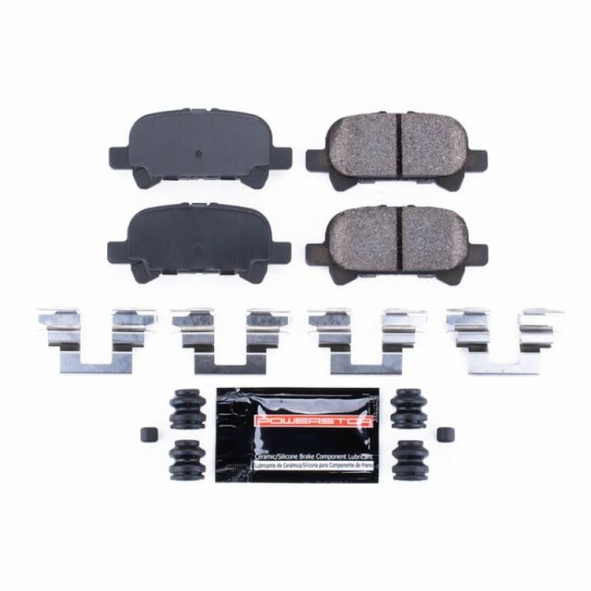PowerStop Z23-828 PowerStop - Z23 Daily Driver Carbon-Fiber Ceramic Brake Pads with Hardware Kit