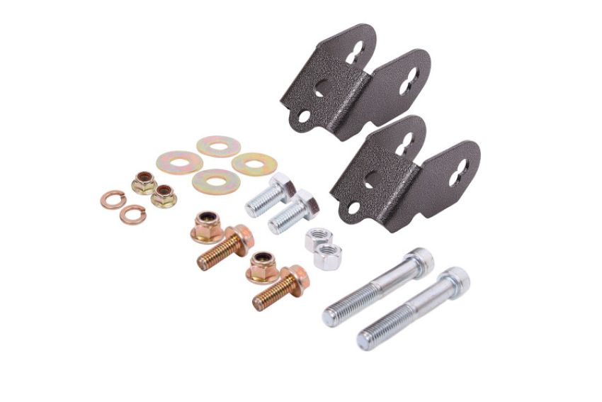 BMR Suspension WAK761H 15-18 Ford Mustang S550 Rear Camber Adjustment Lockout Kit - Black Hammertone
