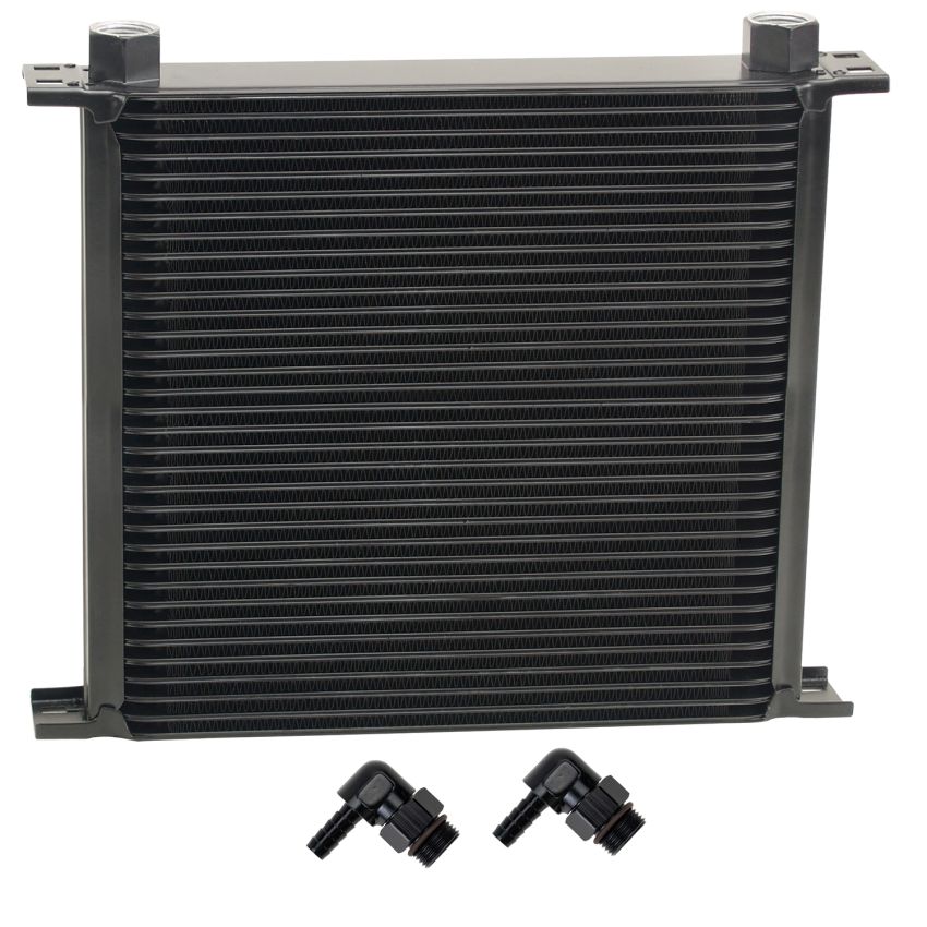 Derale 53481 34 Row Series 10000 Stack Plate Fluid Cooler, 90 degree swivel -10AN
