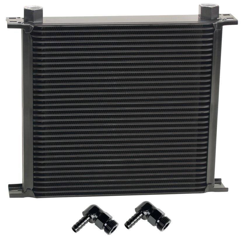 Derale 53482 34 Row Series 10000 Stack Plate Fluid Cooler, 90 degree swivel -10AN
