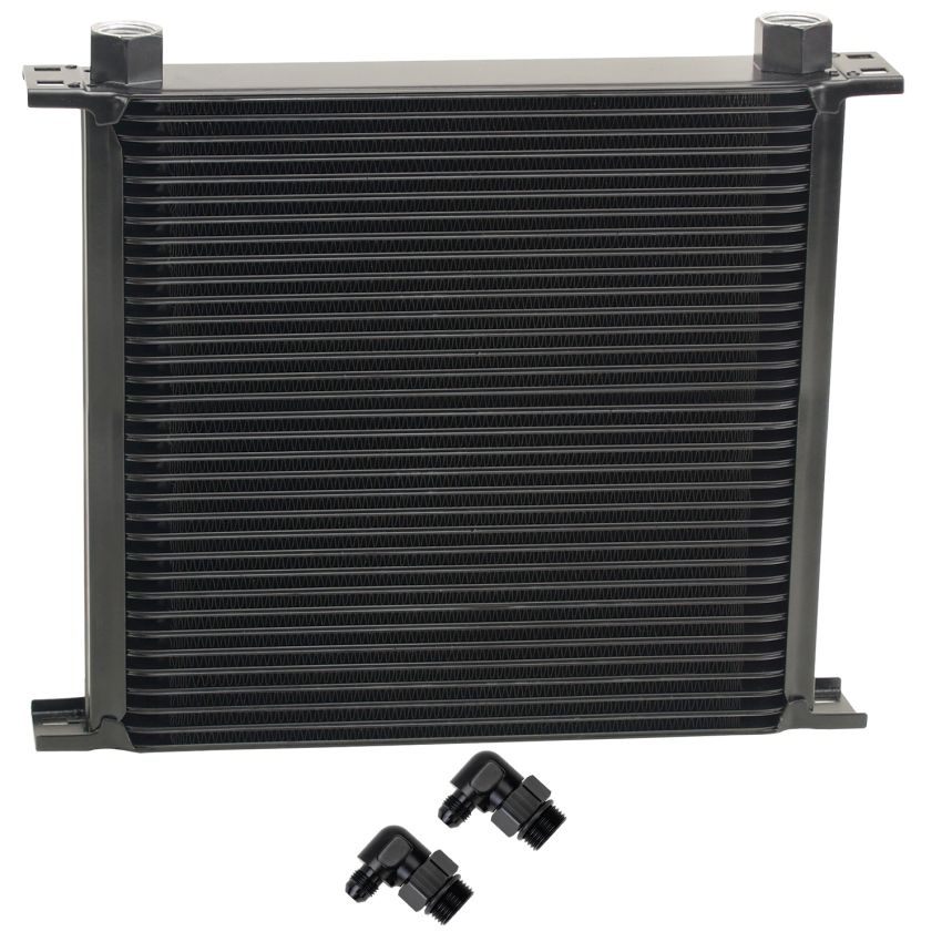 Derale 53486 34 Row Series 10000 Stack Plate Fluid Cooler, 90 degree swivel -6AN