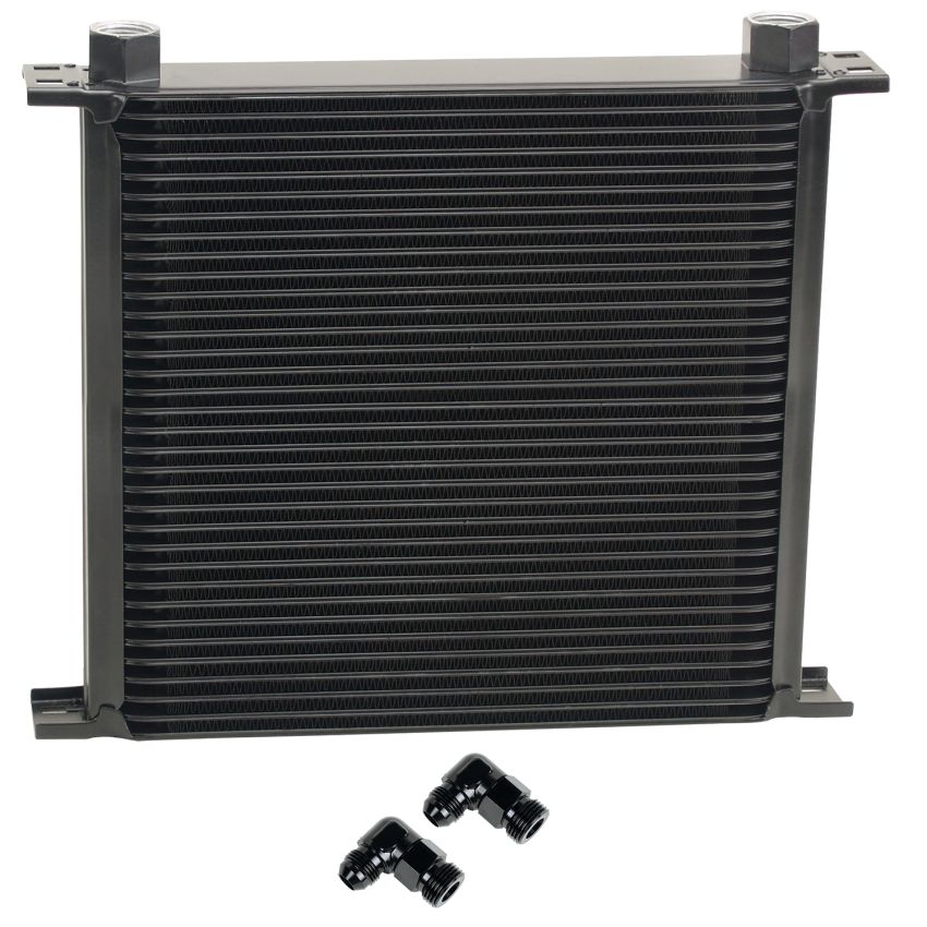 Derale 53488 34 Row Series 10000 Stack Plate Fluid Cooler, 90 degree swivel -8AN