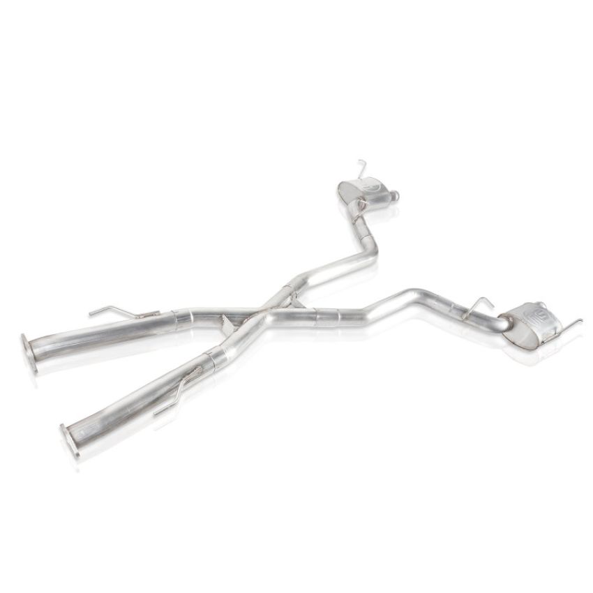 Stainless Works JEEP1862CB-S 2018 Jeep TrackHawk 6.2L 3in Catback System X-Pipe Turbo S-Tube Muffler Stock Exit