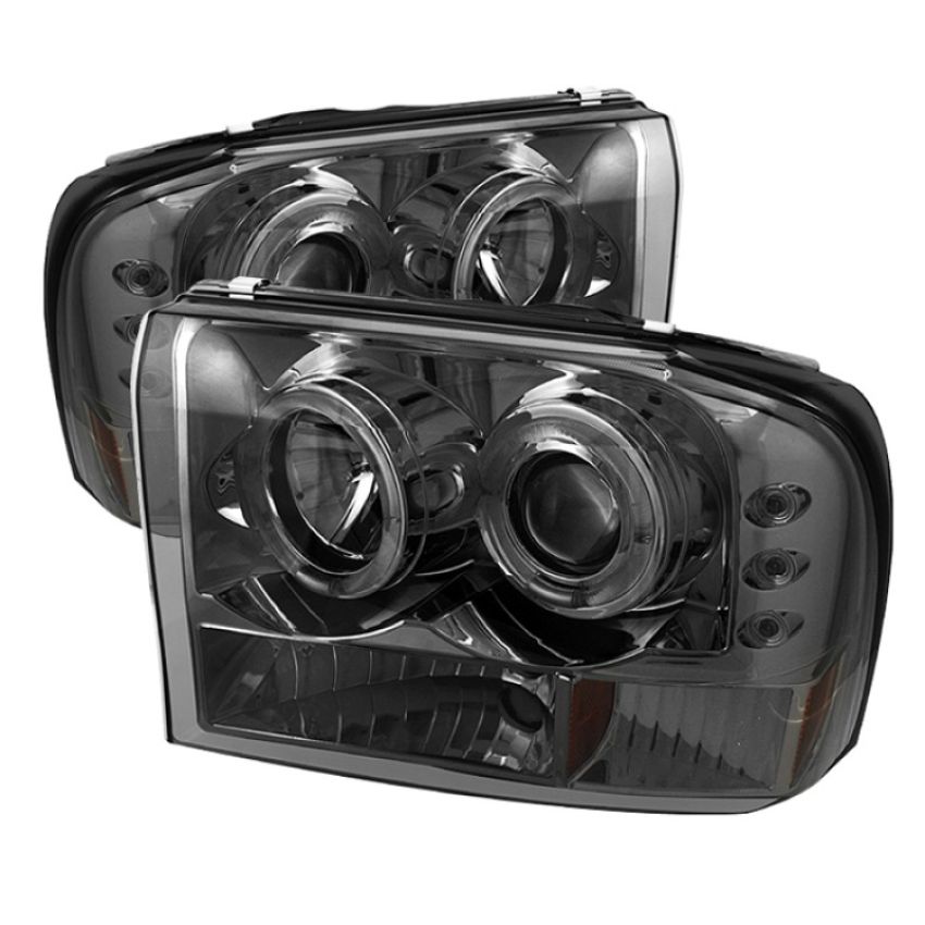 SPYDER 5010353 1PC Projector Headlights - Version 2 - LED Halo - Smoke