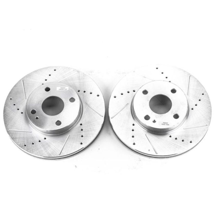 PowerStop JBR1743XPR PowerStop Evolution Performance Drilled, Slotted & Plated Brake Rotor Pair