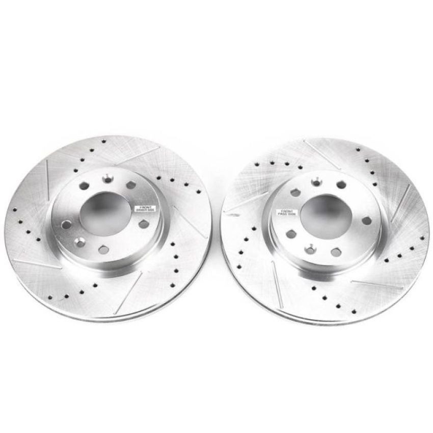 PowerStop JBR1154XPR PowerStop Evolution Performance Drilled, Slotted & Plated Brake Rotor Pair