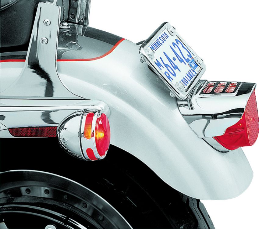 Kuryakyn 8130 Tail Lamp Visor With Slots Chrome