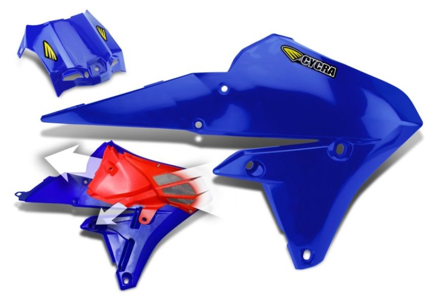 Cycra 1CYC-1782-62 15-19 Yamaha WR250F Powerflow Radiator Shrouds - OEM Blue