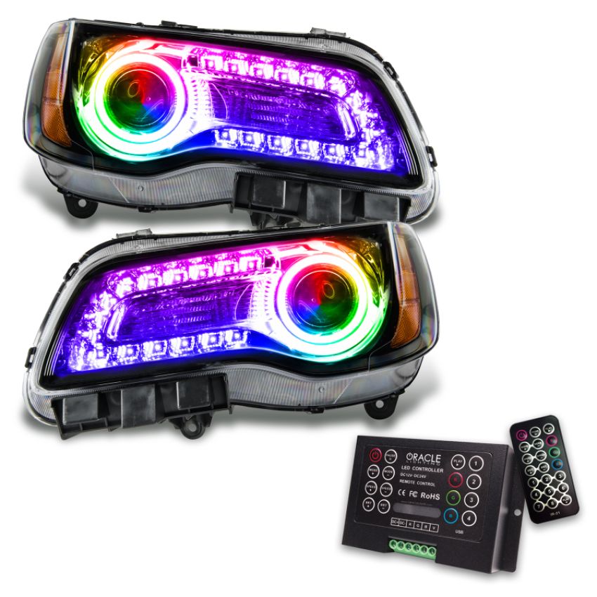 Oracle Lighting 7731-333 SMD Pre-Assembled Headlights, Non-HID, Black Bezel, ColorSHIFT(tm) 2.0 DRL