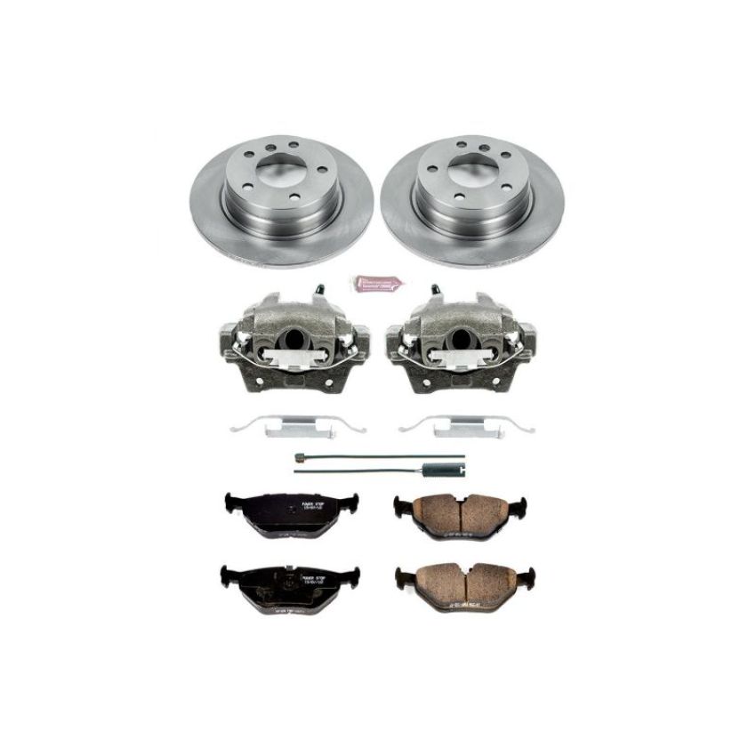 PowerStop KCOE3149 OE Stock Replacement Low-Dust Ceramic Brake Pad, Rotor and Caliper Kit