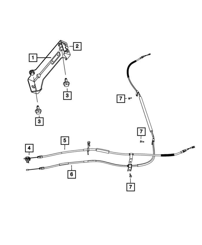 Mopar - OEM Parking Brake Cable - 4779807ac