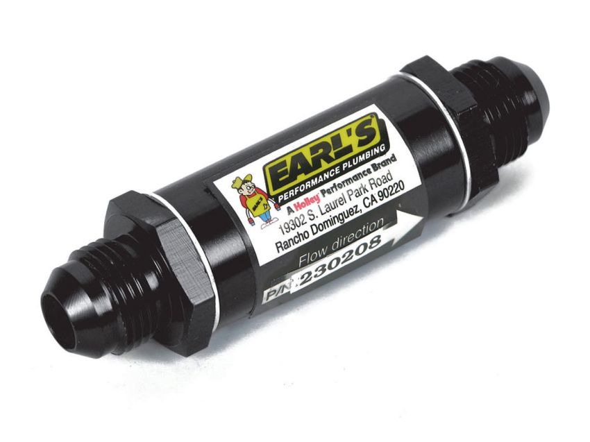 EARLS EARAT230206ERL 6an Fuel Filter w/85 Micron Screen Ano-Tuff