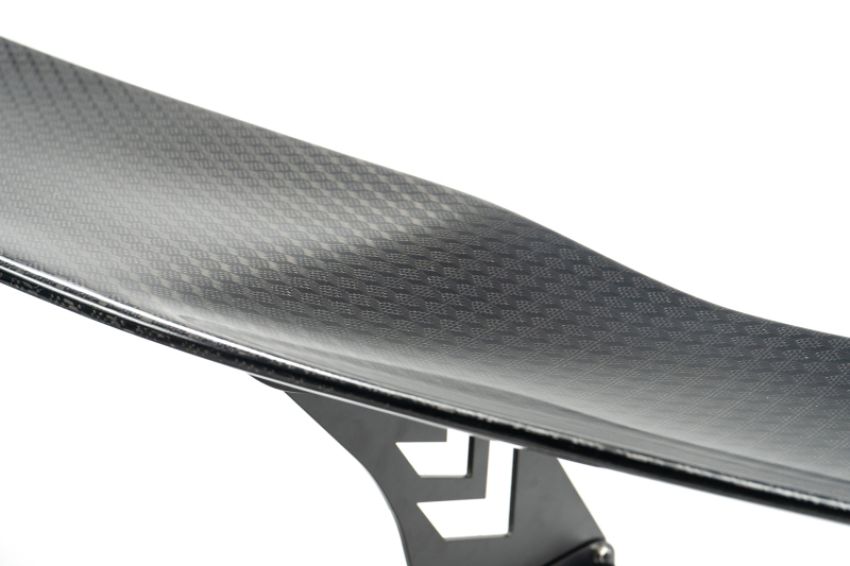 NRG CARB-A692NRG Carbon Fiber Spoiler - Universal (69in.) w/ Diamond Weave/ Logo Stand Cut Out/Lrg Side Plate