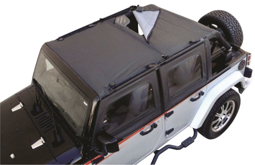 Rampage 94935 2007-2018 Jeep Wrangler(JK) Unlimited Combo Sun Brief/Safari Top - Black Diamond