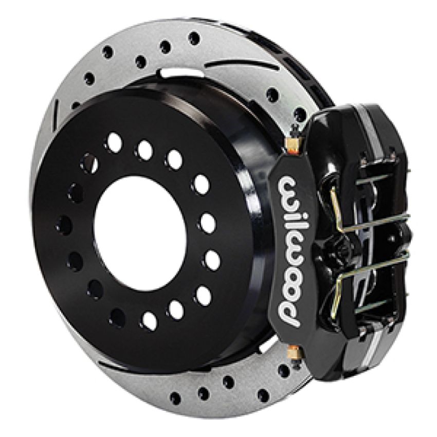 Wilwood 140-14400-D Dynapro 12 Bolt Low-Pro Rear Kit w/ E-Brake 11in Drilled & slotted / 2.75-2.81in off - Black