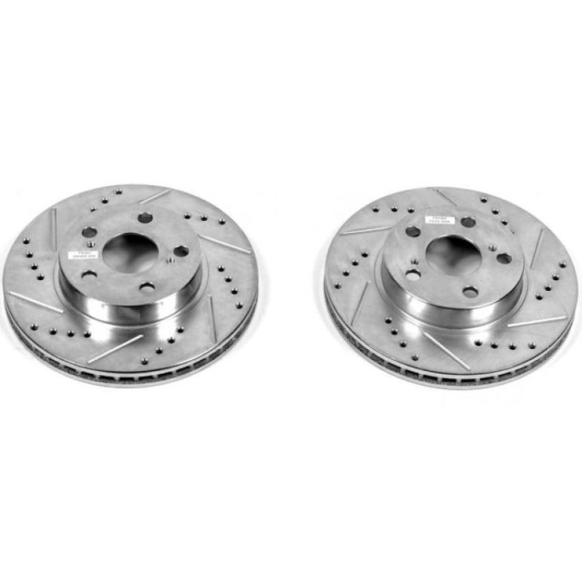 PowerStop JBR1119XPR PowerStop Evolution Performance Drilled, Slotted & Plated Brake Rotor Pair