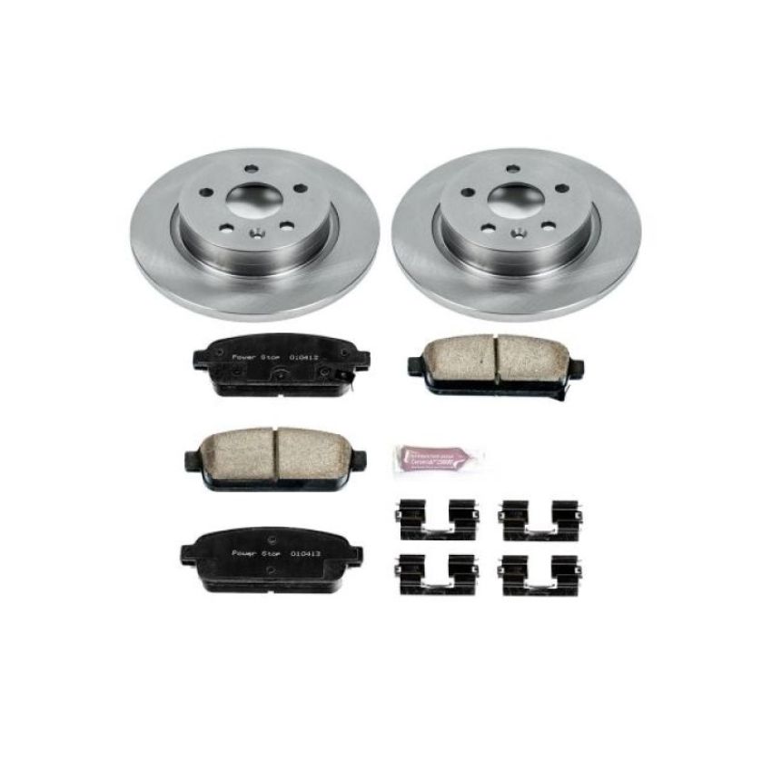 PowerStop KOE5544 OE Stock Replacement Low-Dust Ceramic Brake Pad and Rotor Kit