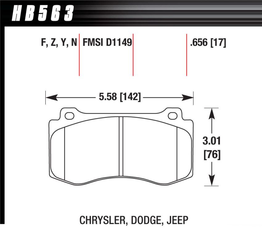 Hawk Performance HB563F.656 HPS Disc Brake Pad