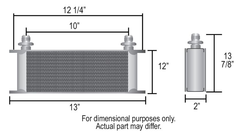 Derale 54010 40 Row Series 10000 Stack Plate Fluid Cooler, -10AN