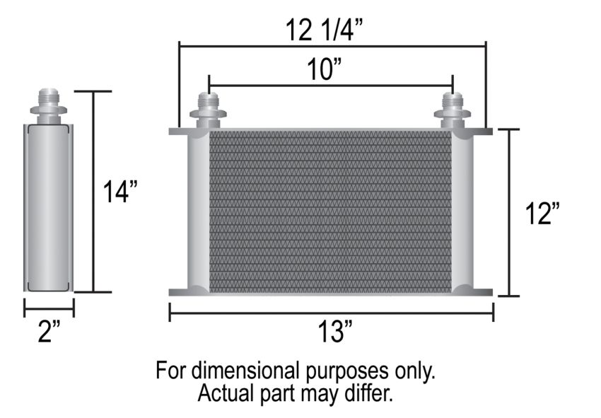 Derale 54012 40 Row Series 10000 Stack Plate Fluid Cooler, -10AN