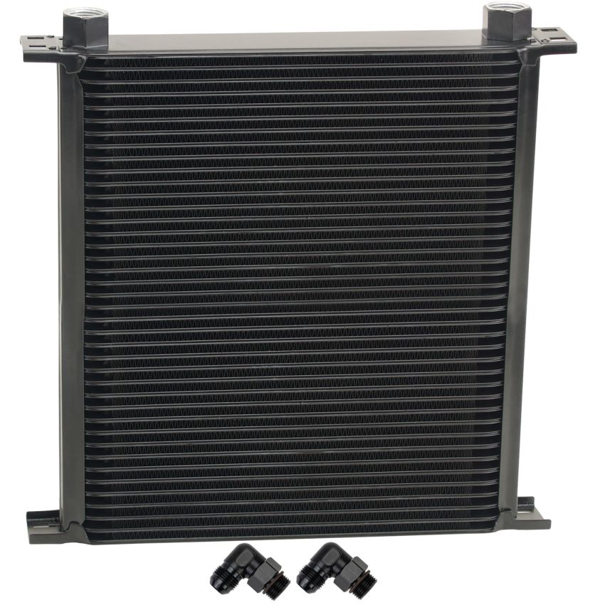 Derale 54080 40 Row Series 10000 Stack Plate Fluid Cooler, 90 degree swivel -10AN