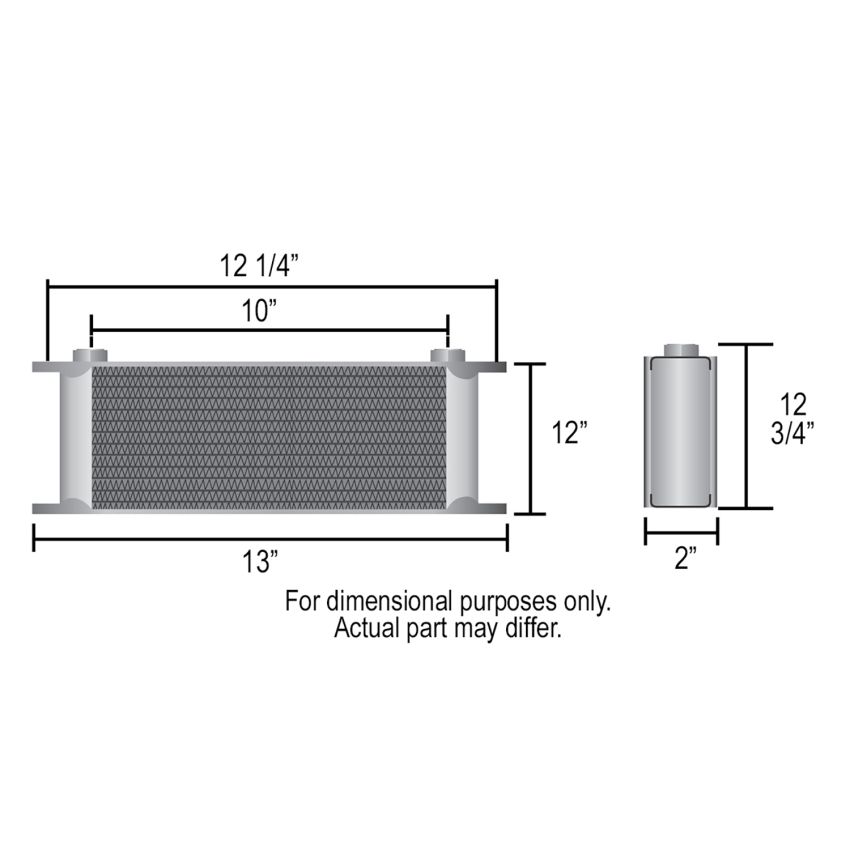 Derale 54082 40 Row Series 10000 Stack Plate Fluid Cooler, 90 degree swivel -10AN