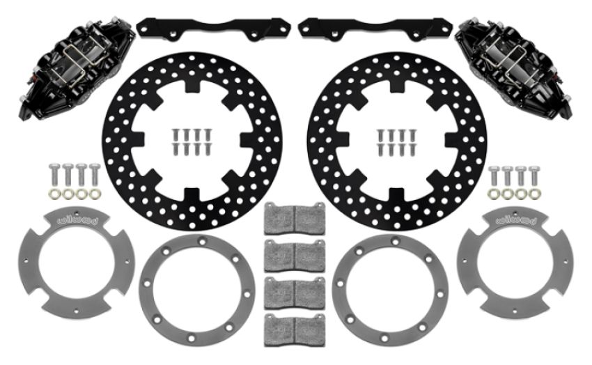 Wilwood 140-16629-D 17-21 Can-Am X3RS Black 6-Piston Rear Kit 11.25in - Drilled Rotors