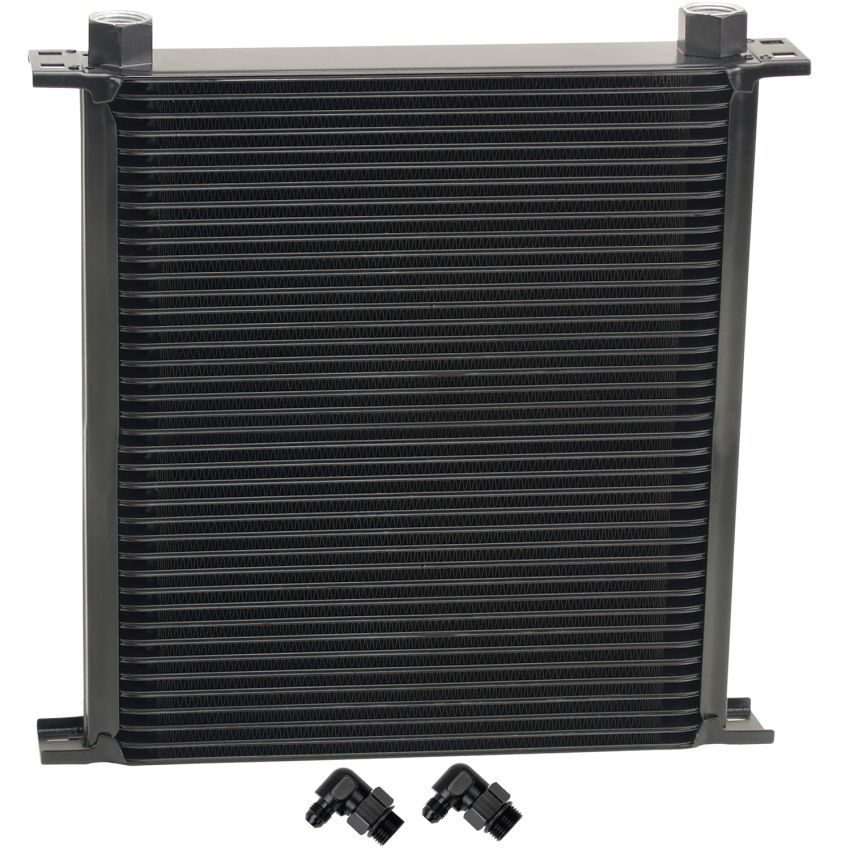 Derale 54086 40 Row Series 10000 Stack Plate Fluid Cooler, 90 degree swivel -6AN