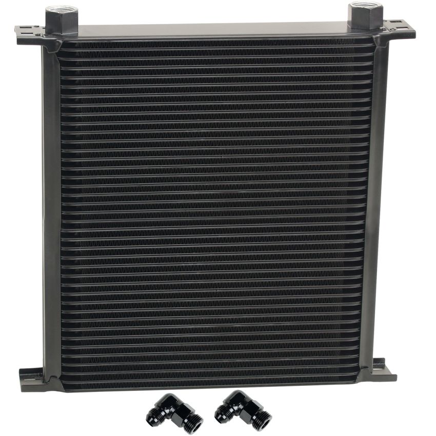 Derale 54088 40 Row Series 10000 Stack Plate Fluid Cooler, 90 degree swivel -8AN