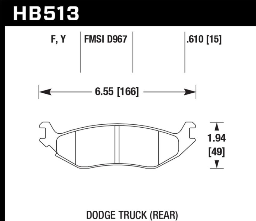 Hawk Performance HB513F.610 HPS Disc Brake Pad