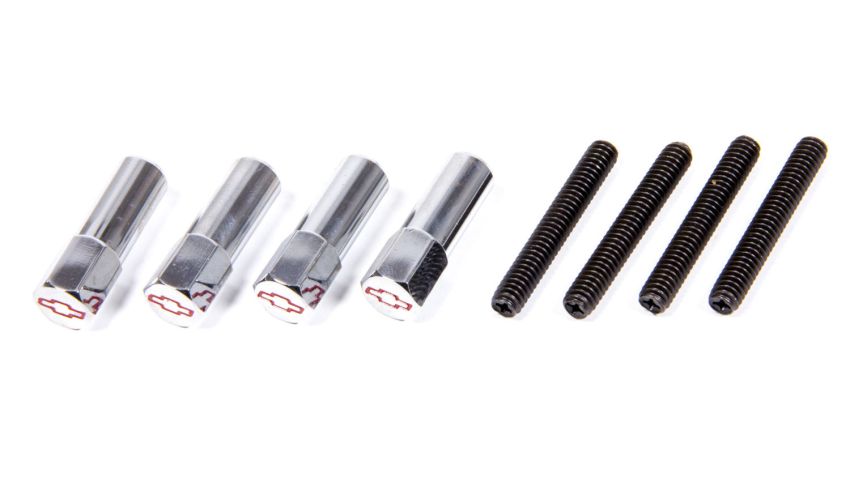 PROFORM PFM141-909 Valve Cover Nuts Chrome w/Red Bowtie
