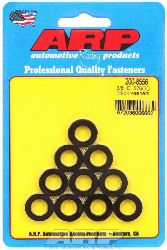 ARP ARP200-8556 Black Washers - 3/8 ID x .675 OD (10)