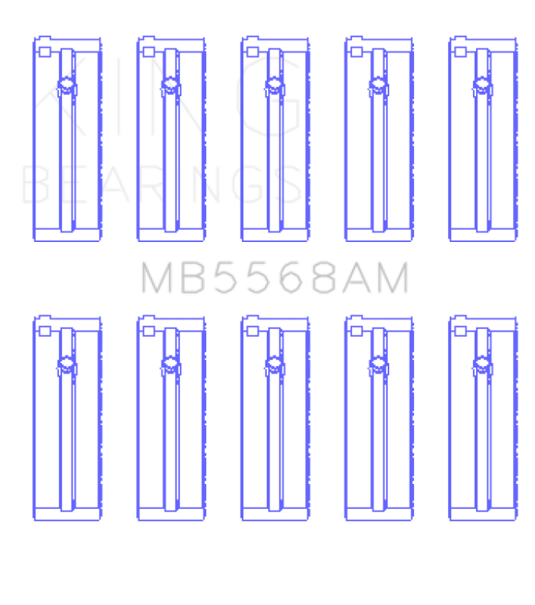 King Engine Bearings MB5568AM King Honda D16A/Y/Z H22A4 F23A Crankshaft Main Bearing Set - Size STD