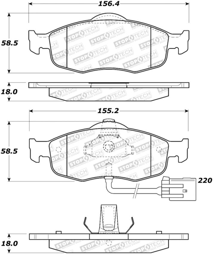 Stoptech 308.08010 Street Brake Pads