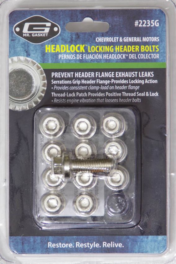 MR. GASKET MRG2235G Locking Header Bolt Kit 8mm x 1.25 x 1.0mm 12pk