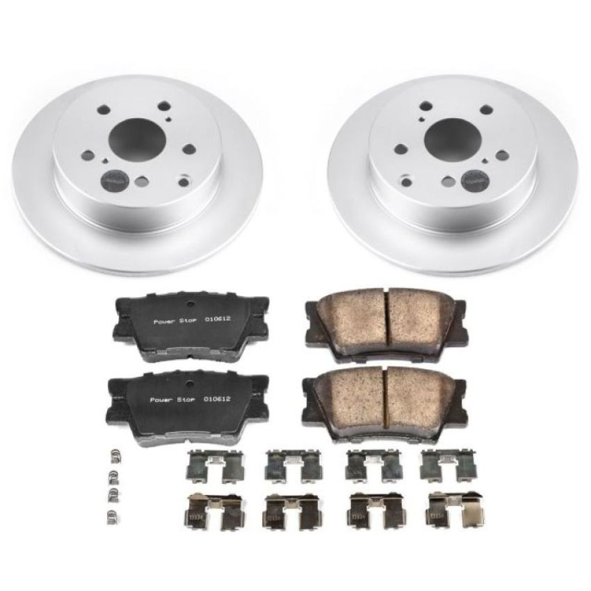 PowerStop CRK4670 Genuine Geomet Coated Rotor and Low-Dust Ceramic Brake Pad Kit
